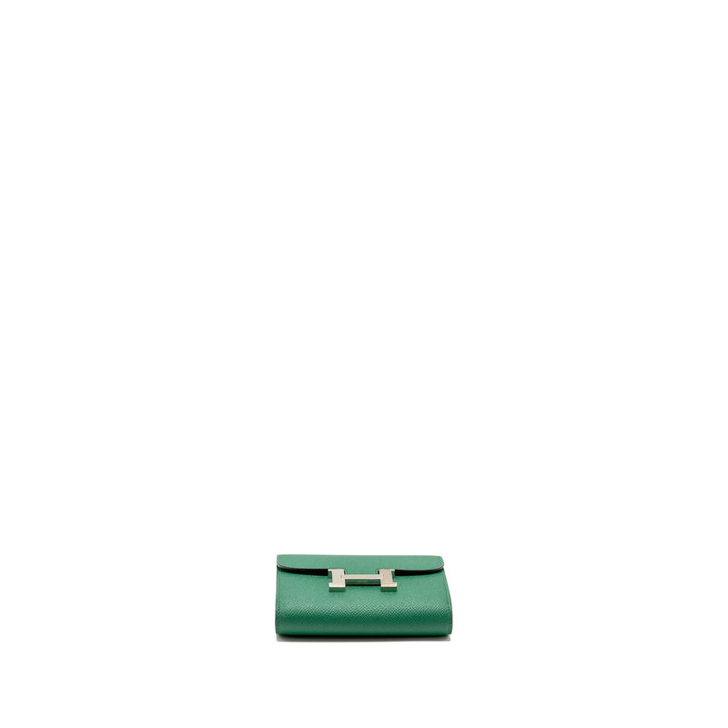 Hermes Constance compact wallet epsom green SHW stamp A