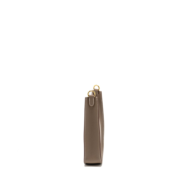 Hermes Mini Evelyne Sellier Epsom Etoupe GHW Stamp K