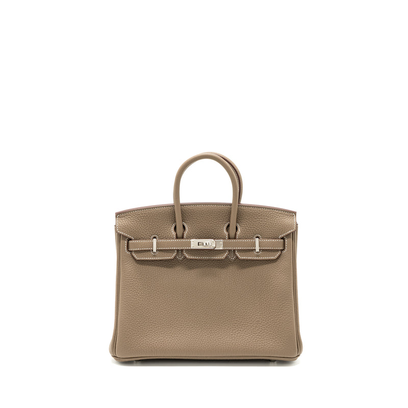 hermes birkin 25 togo etoupe SHW stamp B