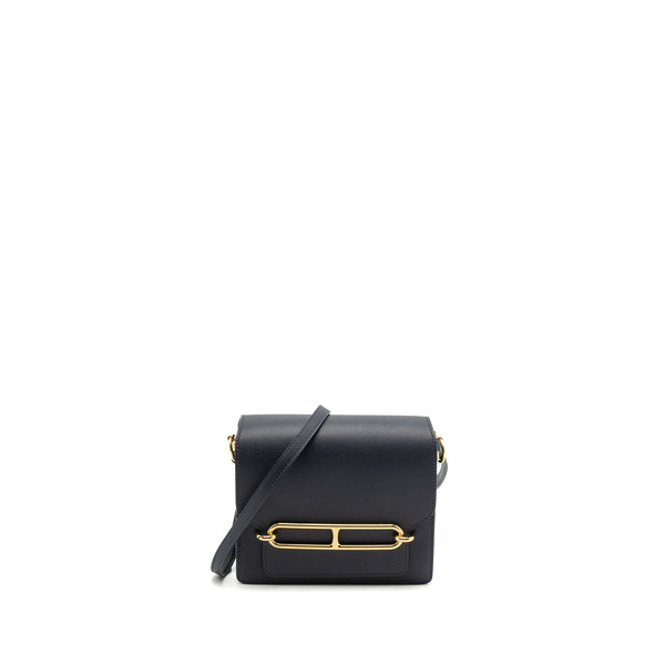 Hermes Mini Roulis Evercolour Blue Nuit GHW Stamp Y