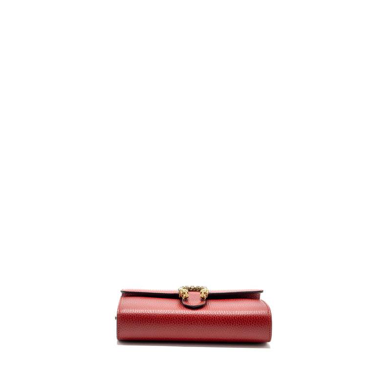 Gucci dionysus wallet on chain calfskin red multicolour hardware