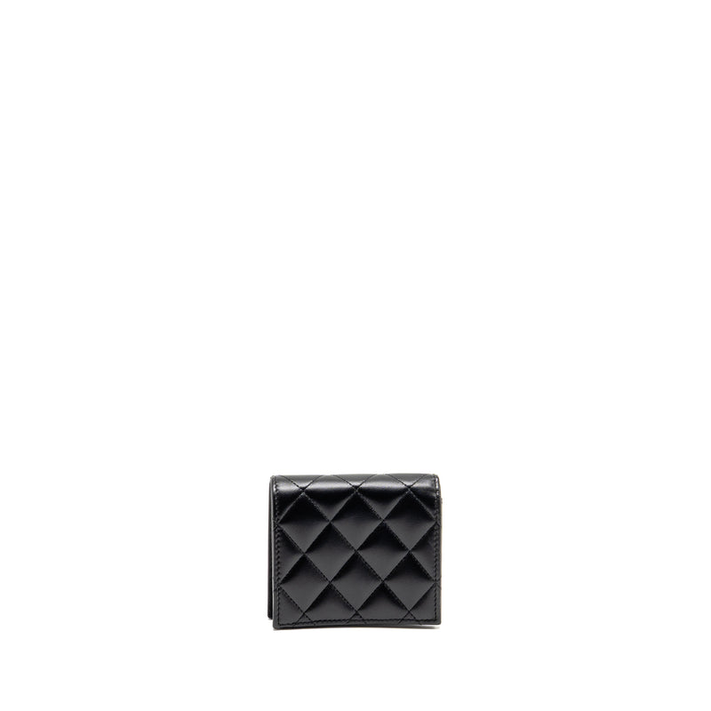 Chanel Detailed CC Logo Quilted Wallet Lambskin Black LGHW (Microchip)