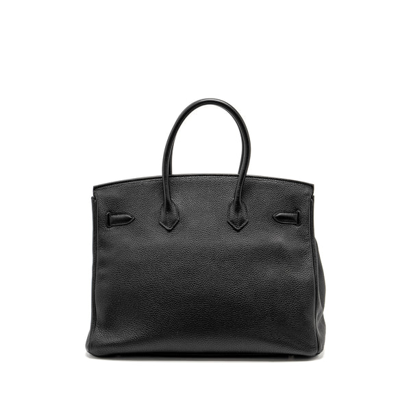 Hermes Birkin 35 Togo Black SHW STAMP Square R