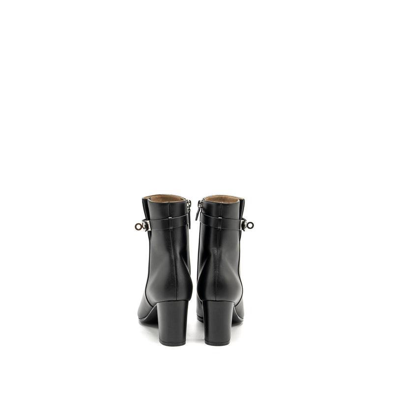 Hermes size 38 Saint Germain Ankle Boot Calfskin Black SHW
