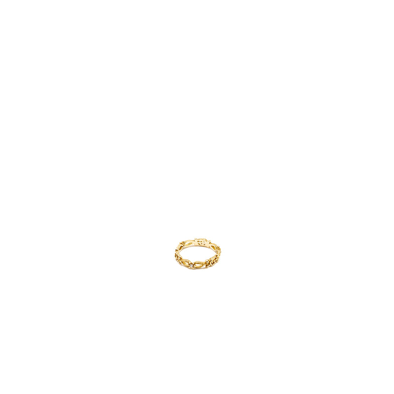 Gucci Size 18 Flora ring 18K Yellow Gold/Diamonds