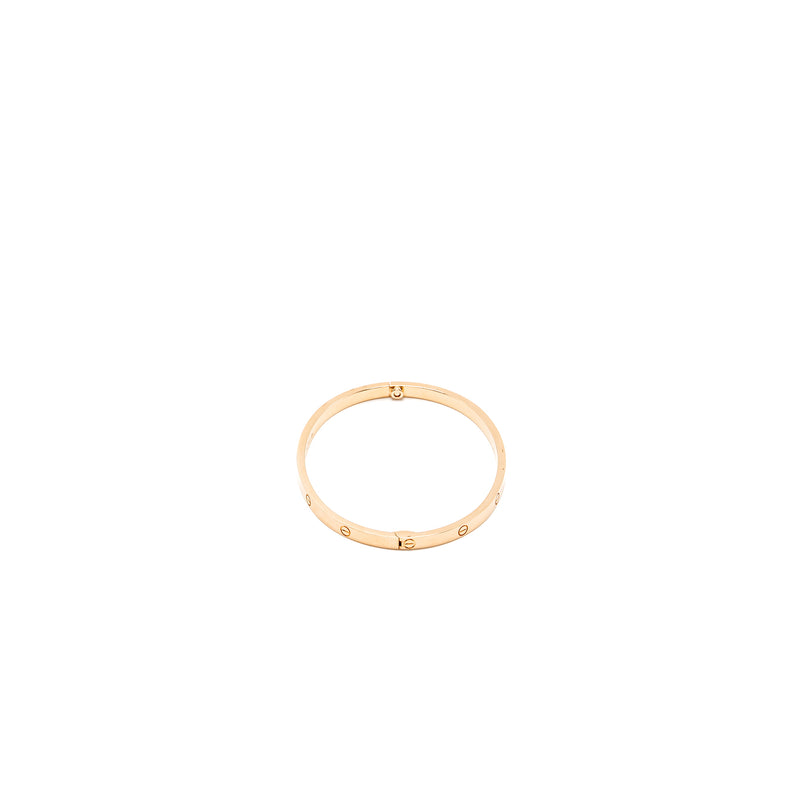 Cartier size 17 love bracelet small model rose gold