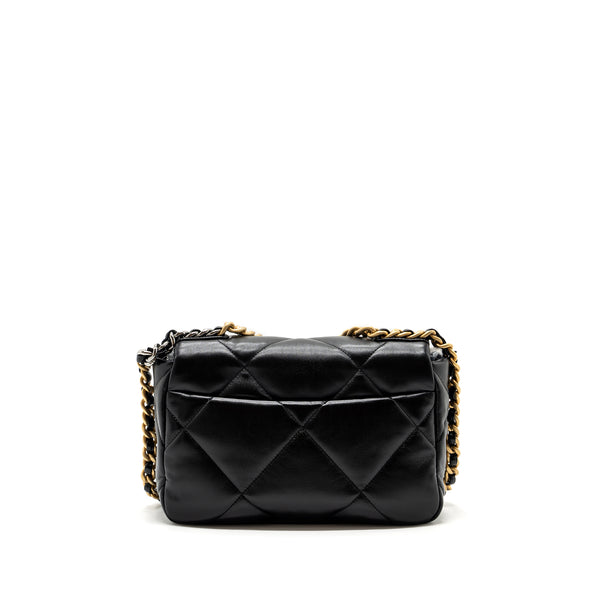 Chanel small 19 bag lambskin black multicolour hardware  (microchip)