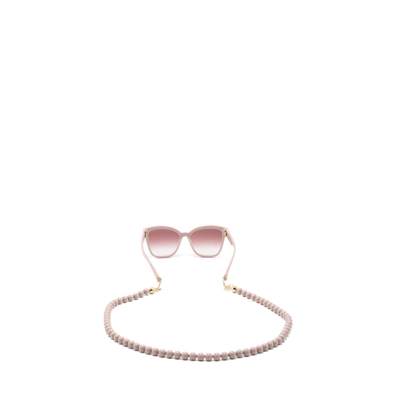 Chanel sunglasses with pearl chain pink