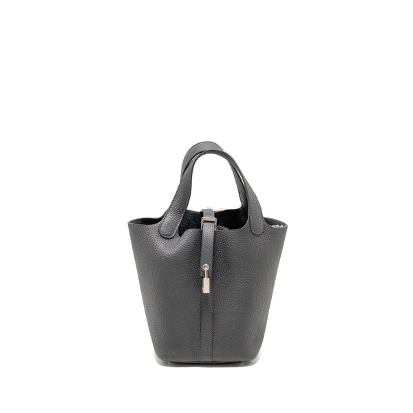 Hermes Picotin 18 Lock Bag Clemence Ardoise SHW Stamp W