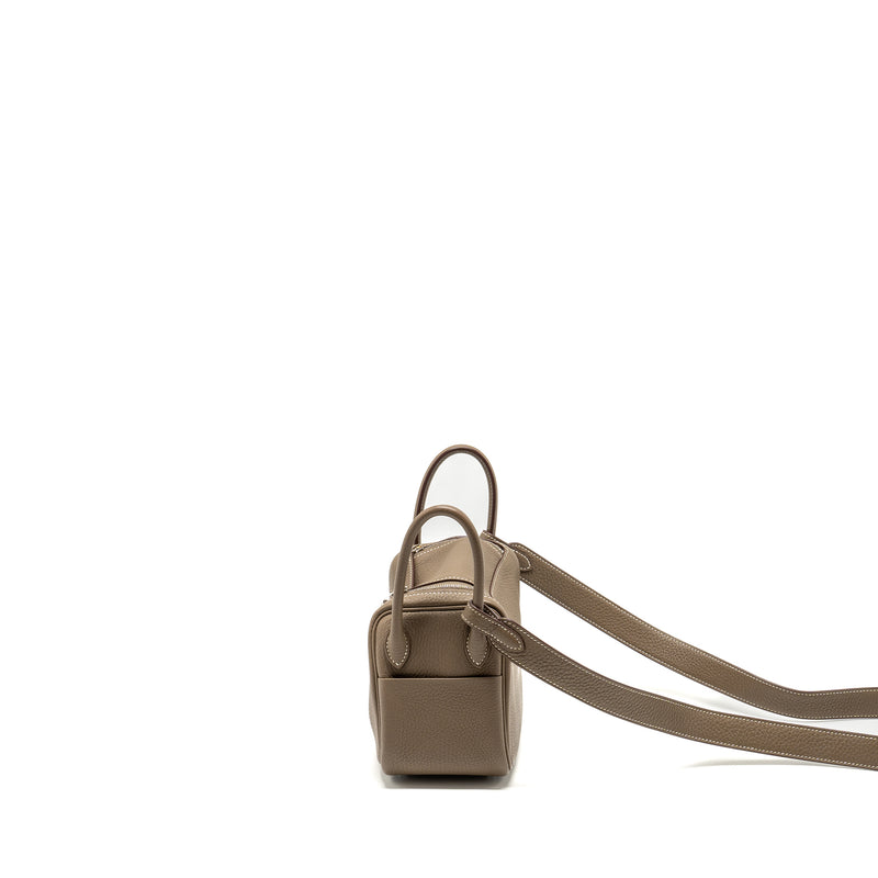 Hermes Mini Lindy Clemence Etoupe SHW Stamp Z