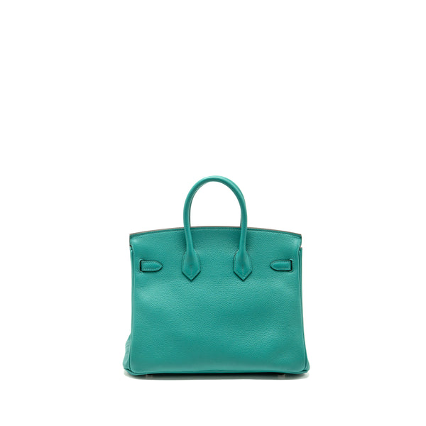 Hermes Birkin 25 Taurillon Novello Vert Verona/Rose Lipstick SHW Stamp Y