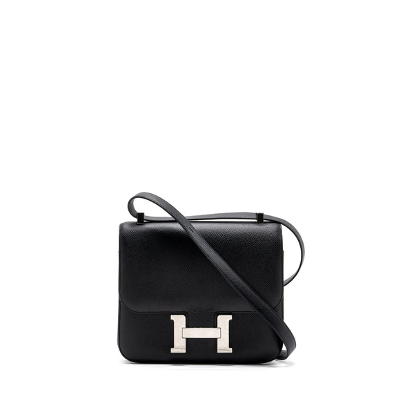 Hermes Constance 24 Epsom Black SHW Stamp A