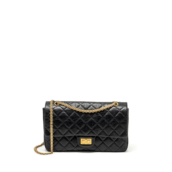 Chanel Maxi 2.55 reissue flap bag aged calfskin Black GHW