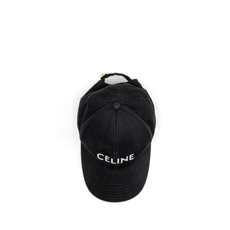 Celine Size S Triomphe and Letter Logo Baseball Cap Black (Sell in Set)