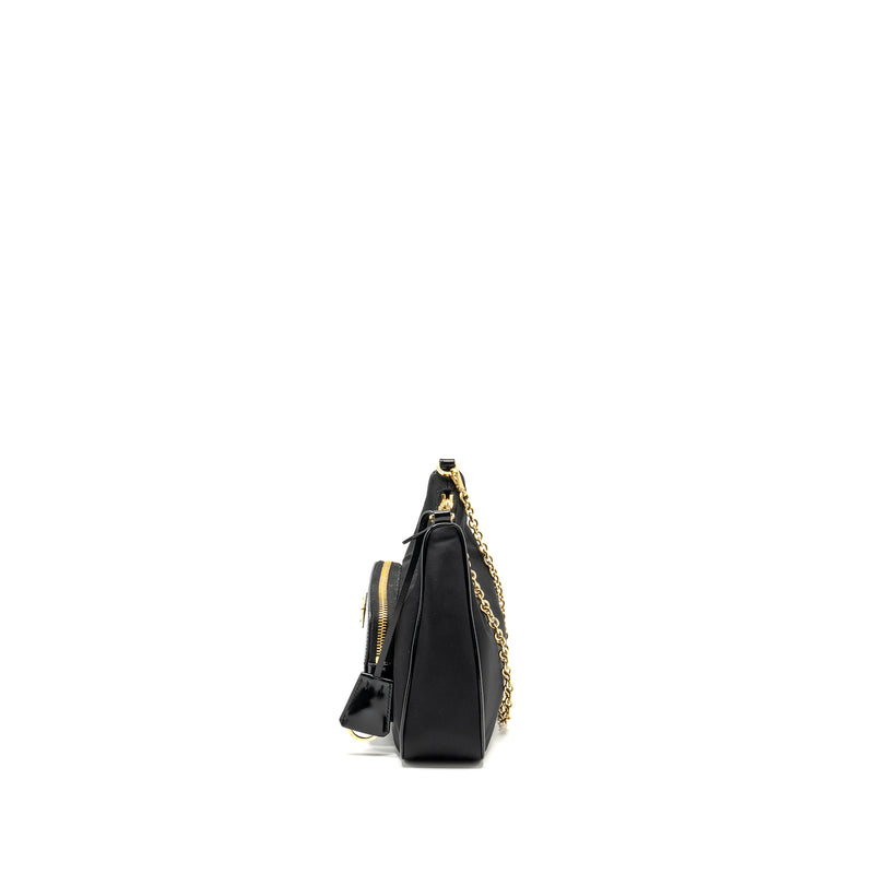 Prada Re-nylon mini bag nylon/ calfskin black GHW