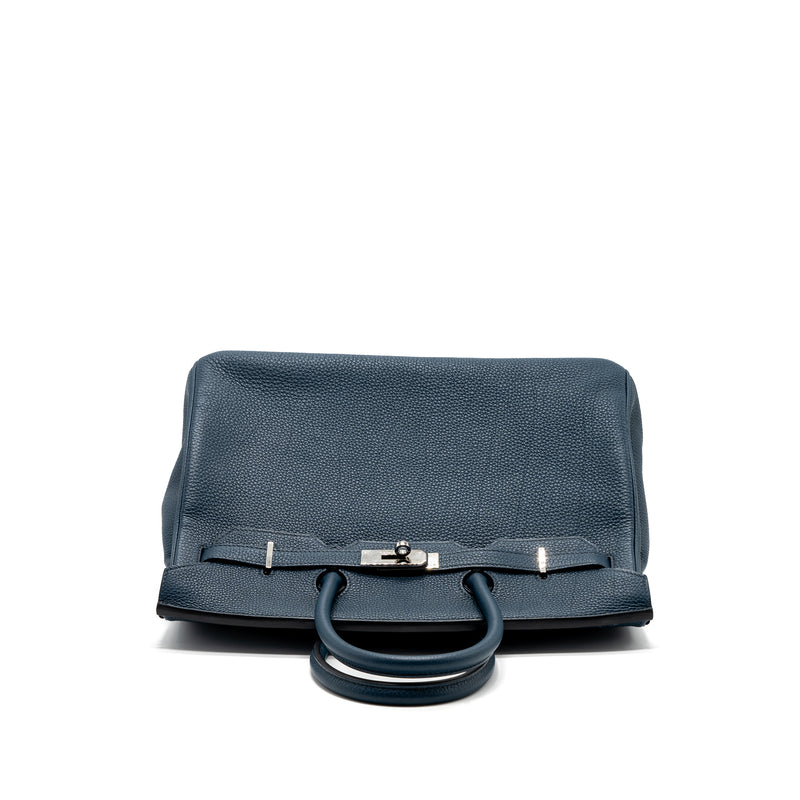 Hermes Birkin 35 Togo Dark Blue SHW Stamp Square P