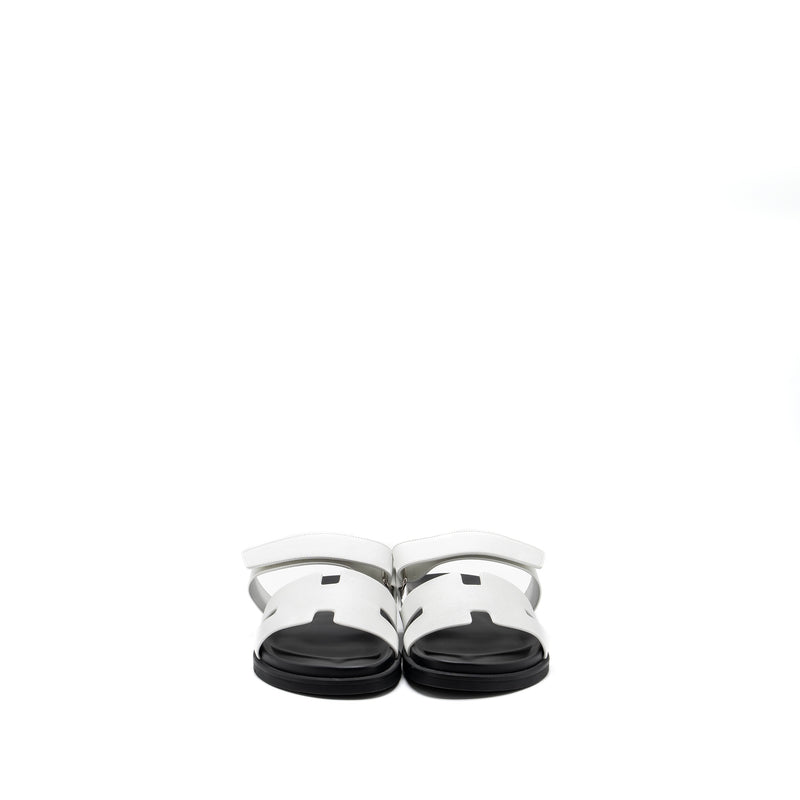 Hermes Size 43 Chypre Sandals Epsom White