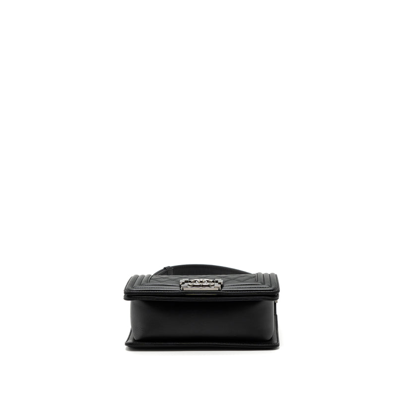 Chanel Small Boy Bag Calfskin Black shw (microchip)