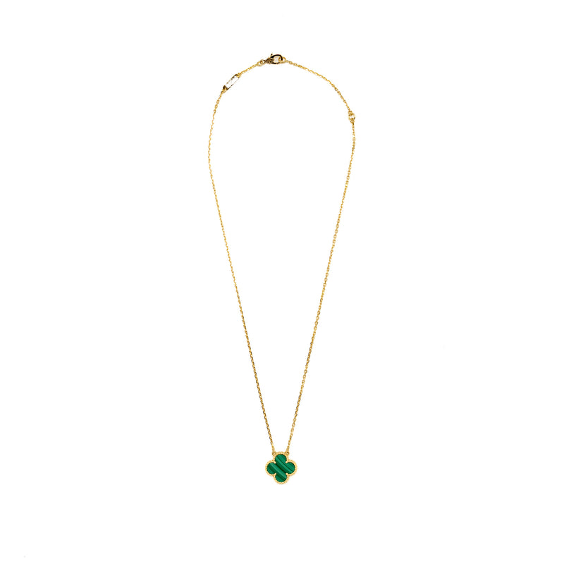 Van Cleef and Arpels Vintage Alhambra pendant 18K yellow gold, Malachite