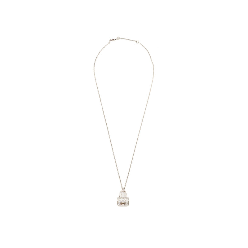 Hermes Amulette Constance Pendant White Gold, Diamonds