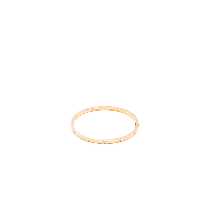 Cartier size 17 love bracelet small model rose gold