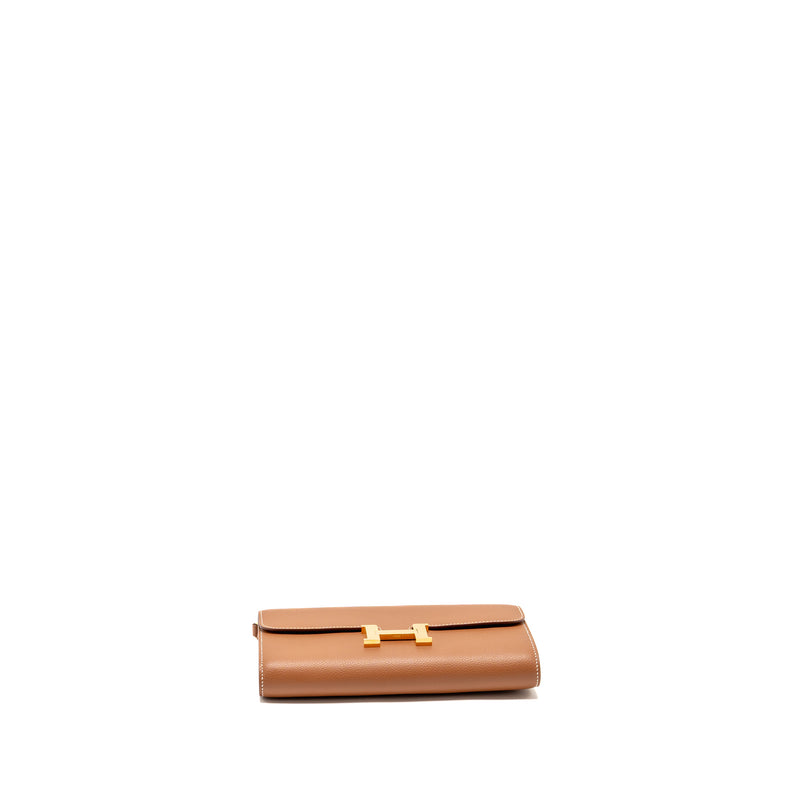 Hermes Constance to Go Evercolor Gold GHW Stamp W