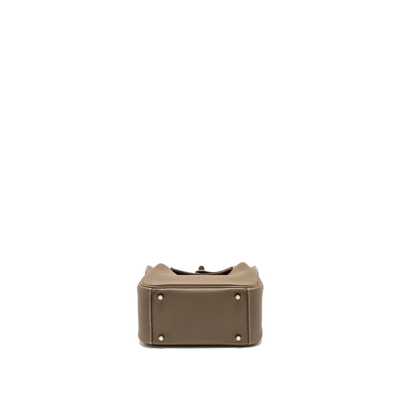Hermes Mini Lindy Clemence Etoupe SHW Stamp Z