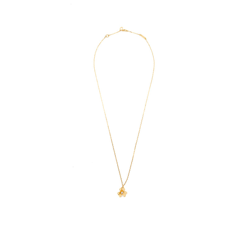 Van cleef & arpels Frivole pendant, mini model yellow gold, one diamond