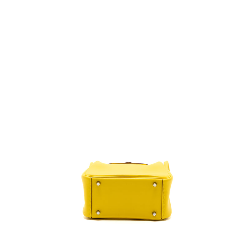 Hermes mini lindy swift jaune de Naples SHW stamp U