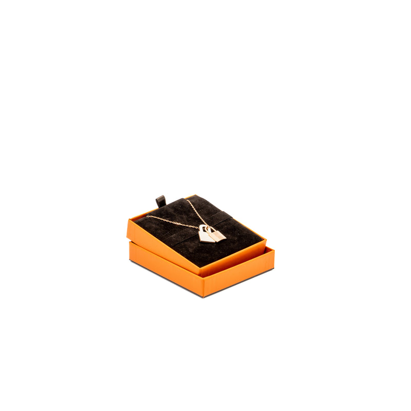 Hermes O’kelly Pendant, Small Model Swift White RGHW Stamp Z