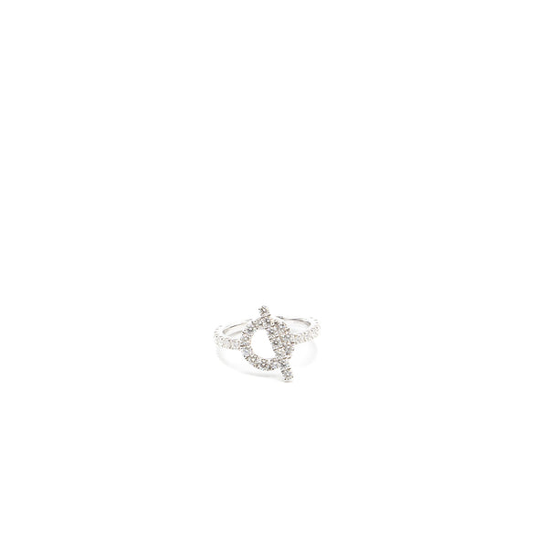 HERMES SIZE 51 Finesse Ring WHITE GOLD WITH DIAMONDS