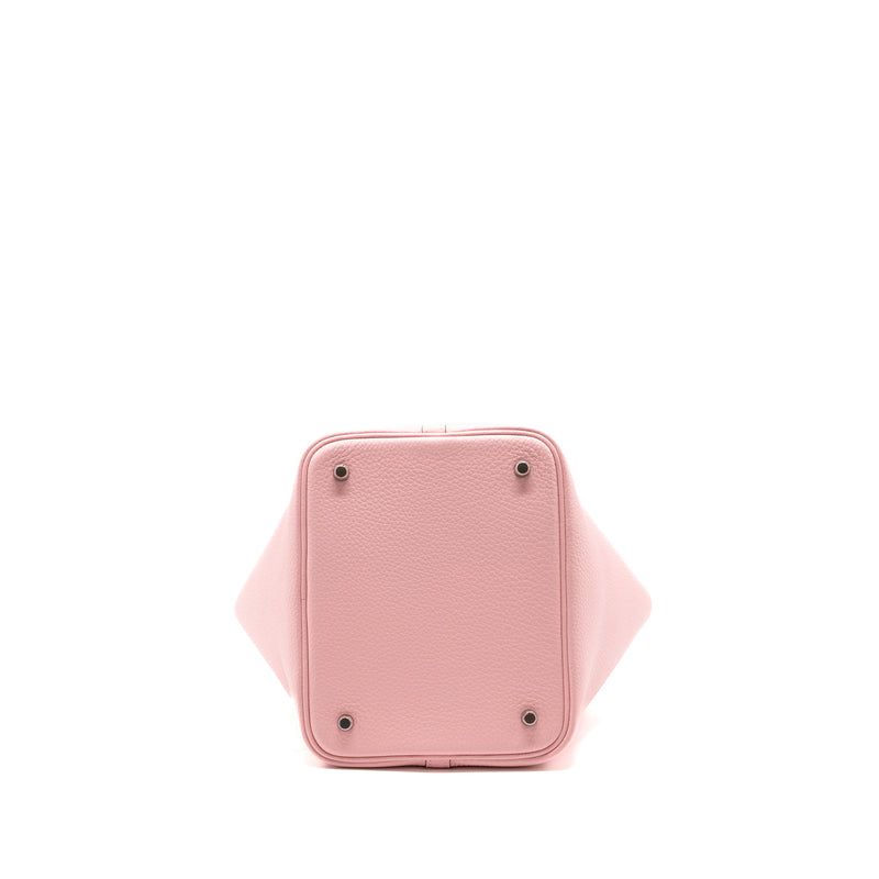 Hermes picotin 22 lock bag clemence rose sakura SHW stamp B