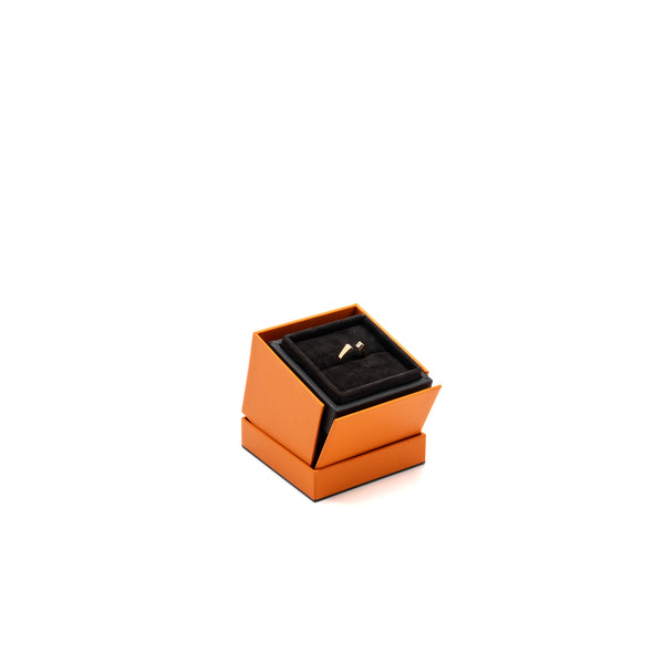 Hermes size 53 Clou De Forge Ring rose gold with diamonds