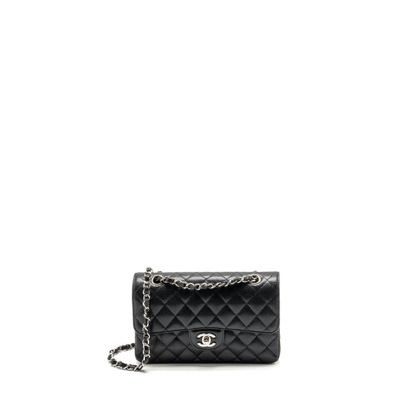 Chanel Small Classic Double Flap Bag Caviar Black SHW (microchip)