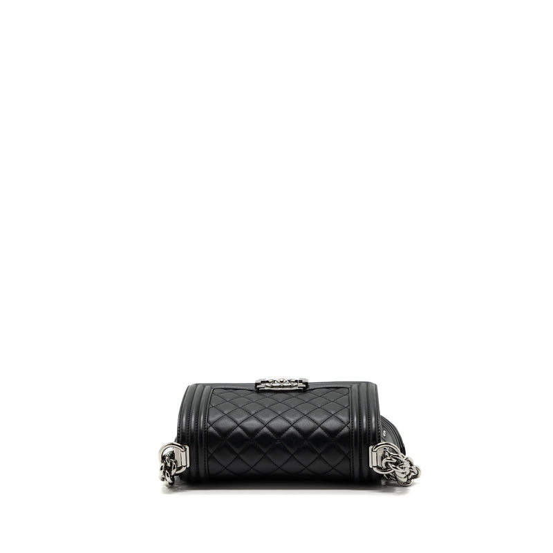 Chanel Small Boy Bag Calfskin Black shw (microchip)