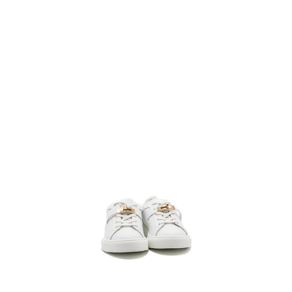 Hermes Size 38 Day Sneakers White GHW