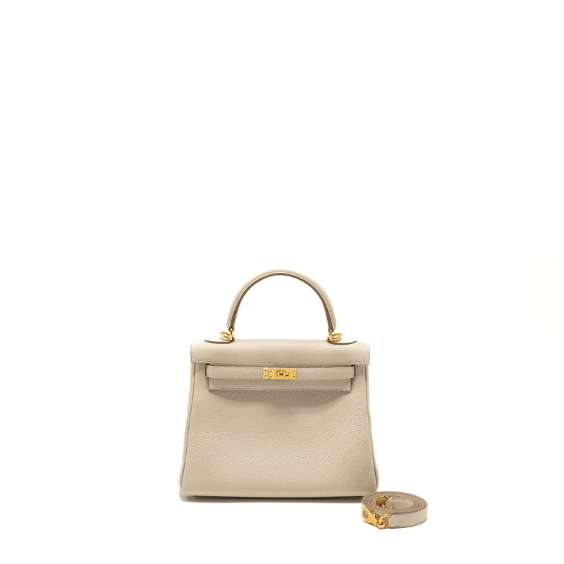Hermes kelly 25 togo craie GHW stamp Z