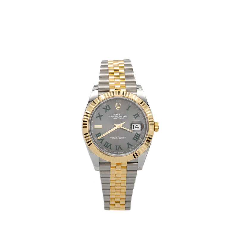 Rolex Datejust 41mm Oyster steel and Yellow Gold Slate Dial Jubilee Bracelet  Model: M126333-0020