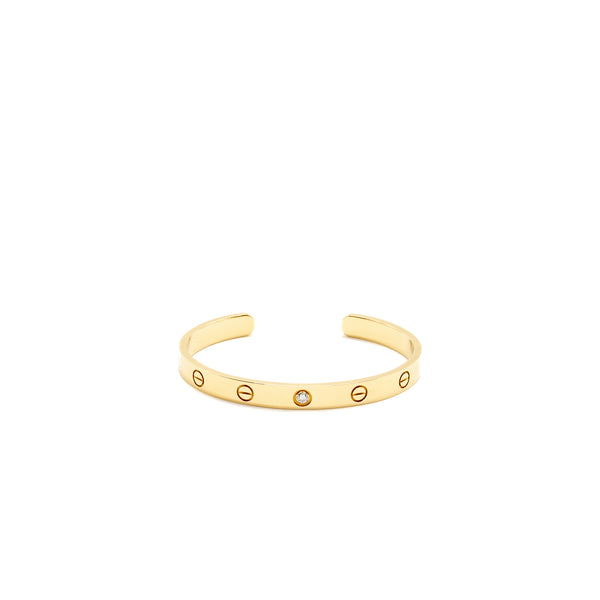 Cartier size 17 love bracelet Yellow gold, 1 diamond