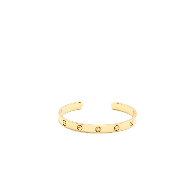 Cartier size 17 love bracelet Yellow gold, 1 diamond