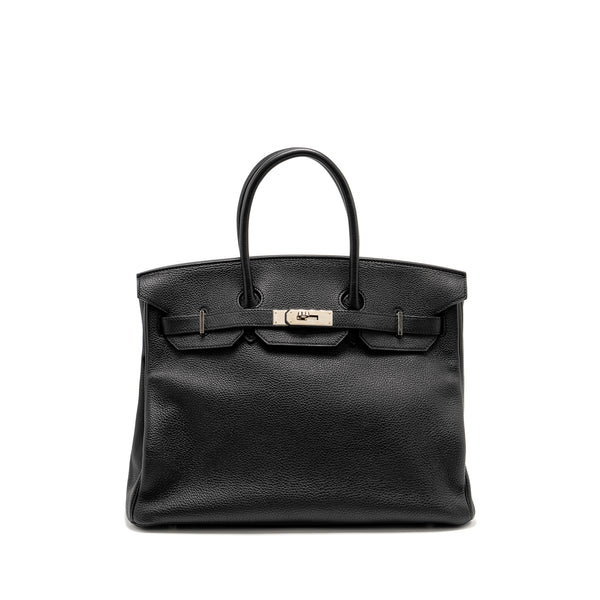 Hermes Birkin 35 Togo Black SHW STAMP Square R