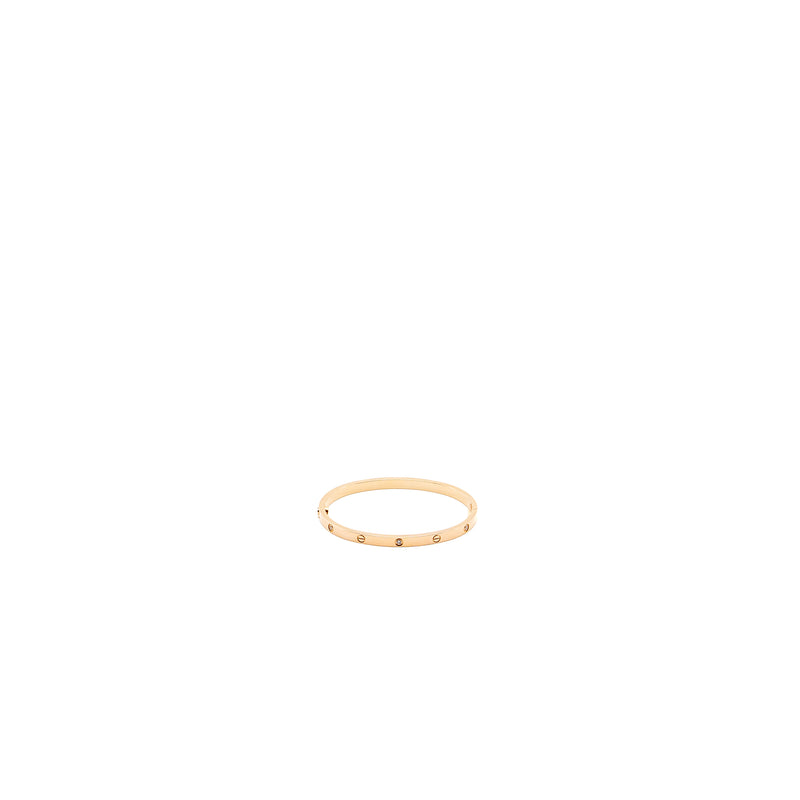 Cartier size 15 love bracelet small model Rose Gold,6 diamonds