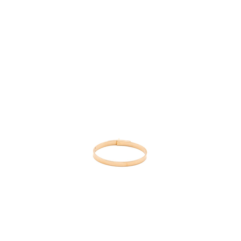 Hermes Size SH Kelly Bracelet Rose Gold 4 Diamonds