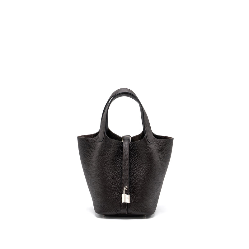 Hermes Picotin 18 Clemence Macassar SHW Stamp B