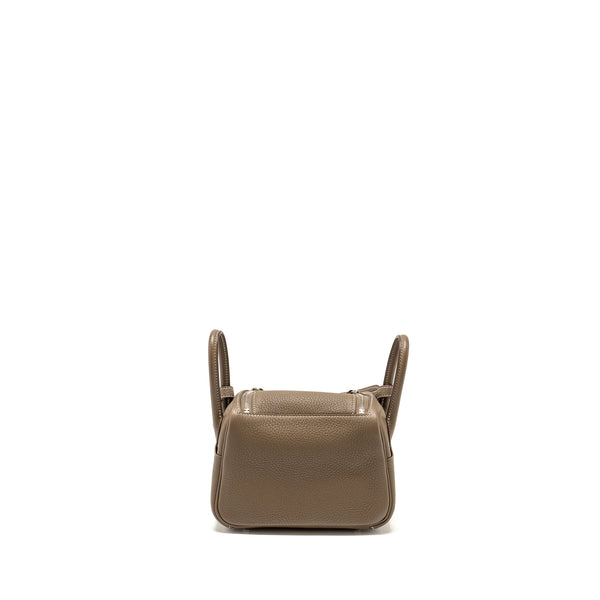Hermes Mini Lindy Clemence Etoupe SHW Stamp Z