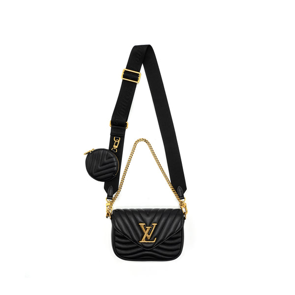 Louis Vuitton - Authenticated Multi-Pochette New Wave Handbag - Leather Black Plain for Women, Very Good Condition