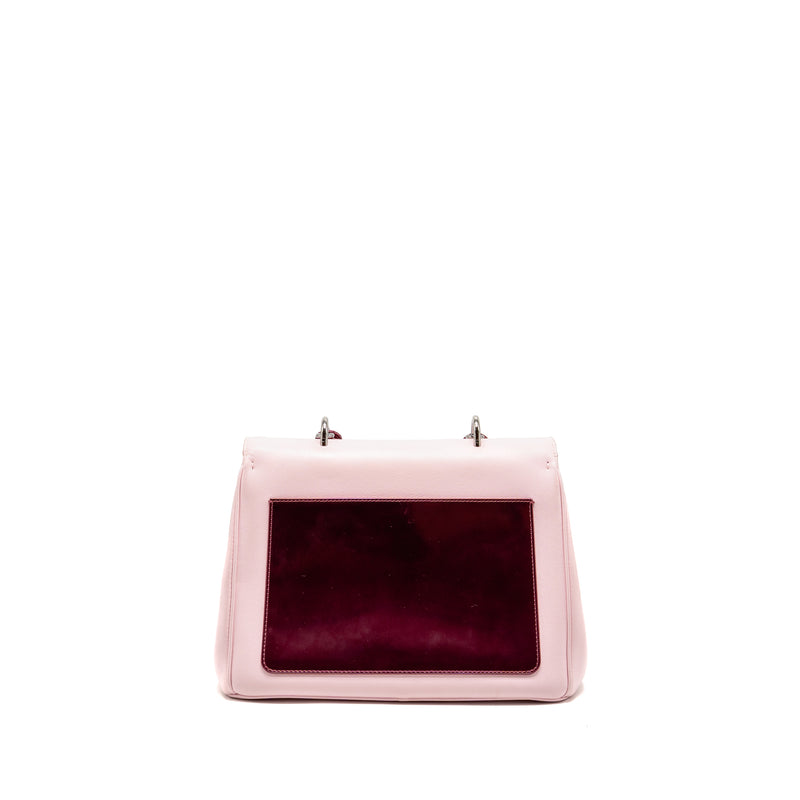 Dior Medium Be Dior Flap Bag Calfskin/Metallic Patent Pink SHW