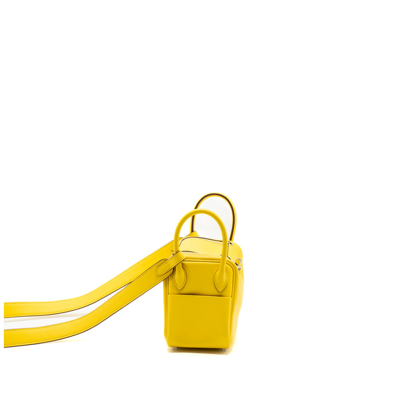 Hermes mini lindy swift jaune de Naples SHW stamp U