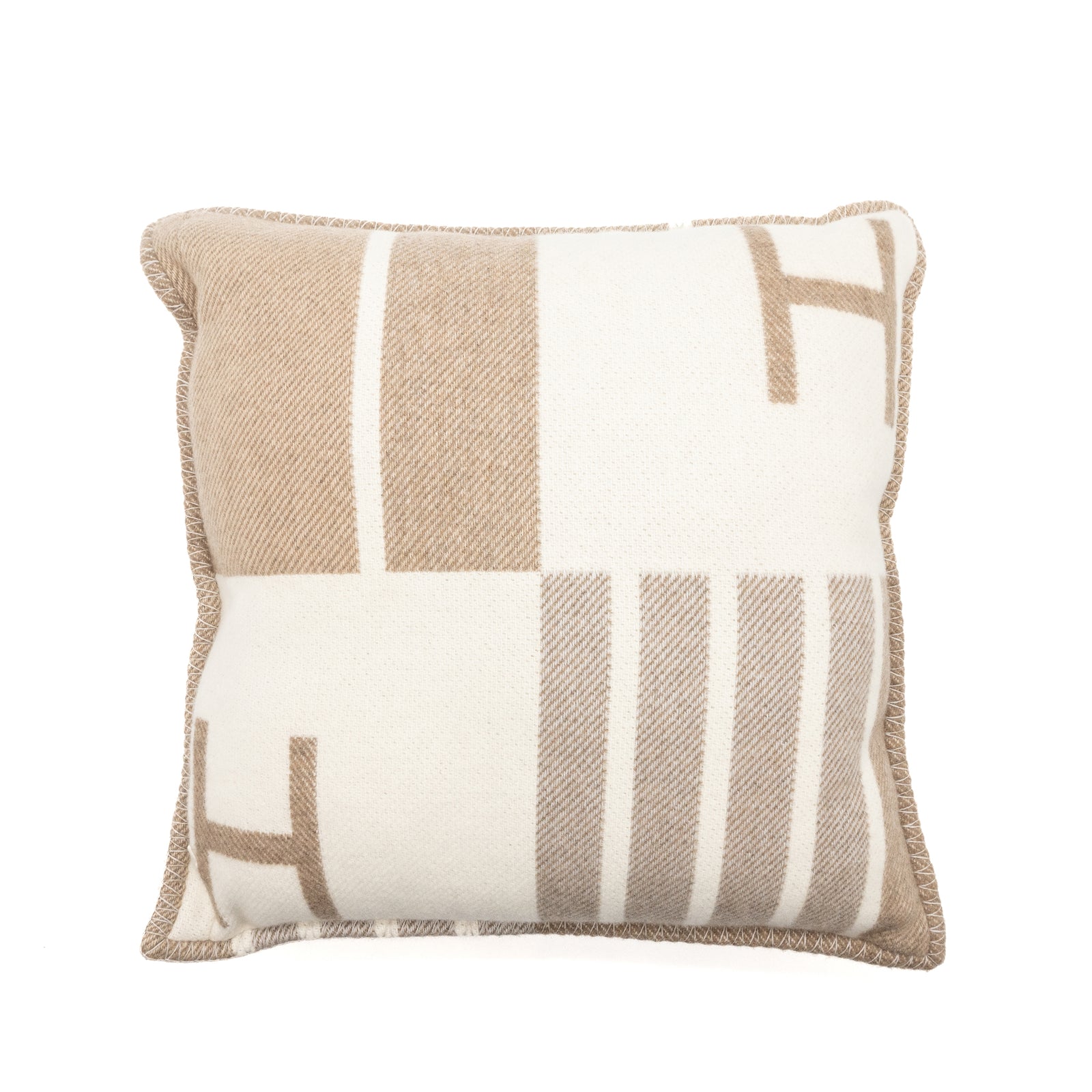 Hermes Avalon Vibration pillow, small model ecru / natural