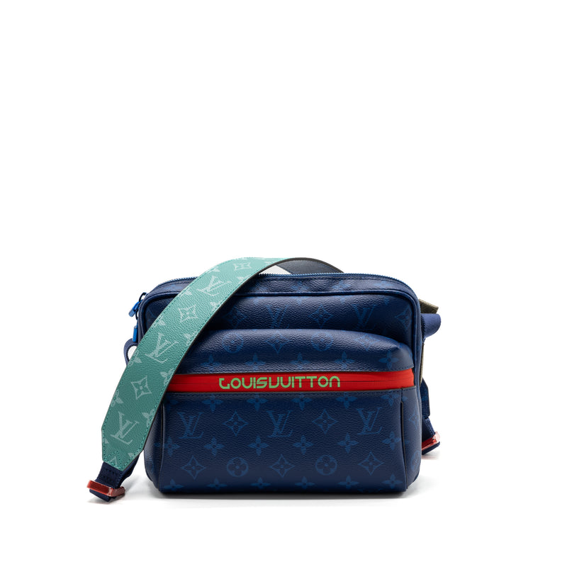 Louis Vuitton Messenger Bag Monogram Canvas Pacific Blue/ Multicolour Hardware